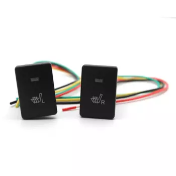 1 пара зеленых элементов обогрева автомобильного сиденья правый L кнопочный переключатель с соединительным проводом для Toyota Camry Prius Corolla PRADO