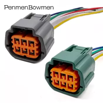 1 комплект, 6-контактный 6189-0766, автомобильный дроссель, водонепроницаемые разъемы электрического кабеля, женский жгут проводов, вилка для Nissan 6181-0511