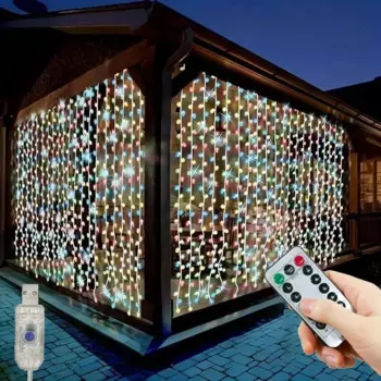 STUXMOS светодиодные занавески 100 LED тёплый белый 3x1 м