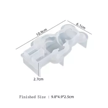 1 Piece DIY Crystal Epoxy Resin Mold Cute Violent Bear Half Stereo Silicone Mould Crafts Casting Molds Home Decoration Tool