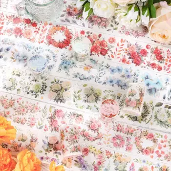 Маскирующая лента васи Newcaty цветочная 6 см x 2 м