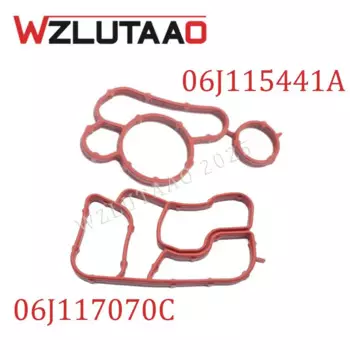 1 КОМПЛЕКТ 06J 117070 C 06J 115441 Прокладка масляного радиатора 06J 117070 A 06J 115441 Для EA888 Audi A4 A5 A6 Q5 VW Golf Tiguan Passat Jetta
