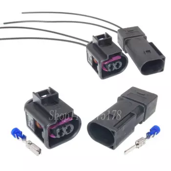 Автомобильный масляный насос высокого давления 4D0971992, 1 комплект, 2 контакта, Проволочная вилка, автомобильная насадка, водонепроницаемая кабельная розетка для VW Audi4D0 971 992