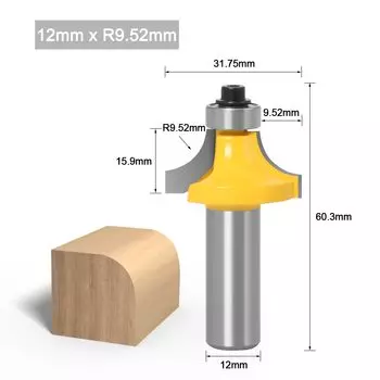 1 шт. 0,5 дюйма 12 мм хвостовик угловая круглая сверху фреза с подшипником для деревообработки инструмент вольфрамовый карбид фреза