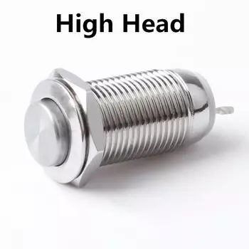 1 шт. 10 м 2-контактный блокировочный металлический кнопочный переключатель блокировочная Кнопка питания IP67 Высокая Головка самоблокировка/Сброс сварки 1no