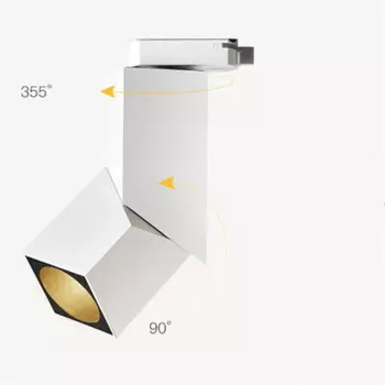 1 шт., 10 Вт, 12 Вт, 15 Вт, современный художественный куб, светодиодный трековый светильник, регулируемый угол, рельсовый светильник, AC220V, фоновый светильник, точечное освещение