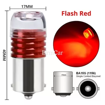 1 шт. 1156 BA15S 1157 BAY15D красный белый стробоскоп парковочные фонари заднего хода светодиодные лампы багажника автомобильный тормозной сигнал поворота хвостовой мигающий свет 12 В