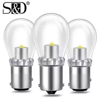 1 шт. 1156 BA15S P21W Led BAU15S PY21W BAZ15D 1157 BAY15D BA15D P21/5W 1SMD автомобильные сигнальные лампы, белый, теплый белый, 12 В, 24 В