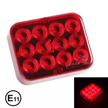 1 шт. 12 светодиодов 12 В 24 В водонепроницаемый задний противотуманный фонарь дальнего света предупреждение о безопасности фонарь грузовик прицеп лодка караван грузовик