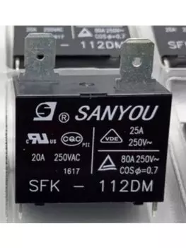 Реле 12В 20А 4 контакта