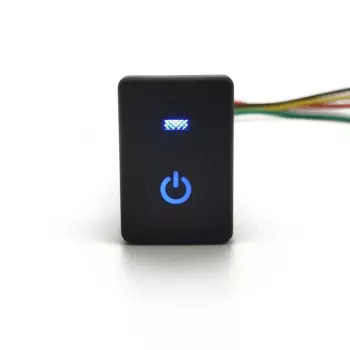 1 шт., 12 В, синий светодиодный светильник DRL, зеркало с подогревом, кнопка парковки для Toyota Camry Prius Corolla PRADO RAV4, аксессуары