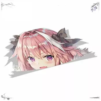 1 шт. 13 см x 7,1 см автомобильные наклейки для Astolfo Fate Grand Order Peeker Peek аниме виниловые JDM автомобильный Стайлинг декоративные аксессуары