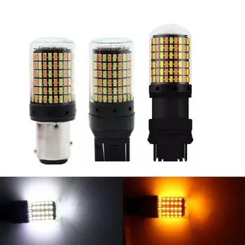 1 шт. 168smd Canbus 1157 Led Bay15d P21/5w T20 Led 7443 T25 3157 лампа для стоп-сигнала поворота белый Янтарный двухцветный 12 В