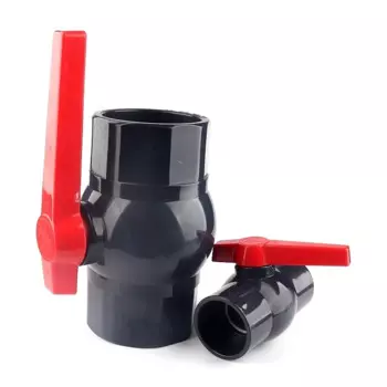 1 шт., 20-110 мм, плоский шаровой кран из ПВХ, садовый ирригационный шланг, соединительные фитинги, переключатель для аквариума, шаровой клапан, оптовая продажа, большой размер