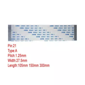 1 шт. 21Pin 1,25 мм Шаг FFC FPC AWM 20624 80C 60 в тип A плоский гибкий кабель 105 мм 150 мм 300 мм