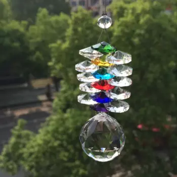 1 шт. 260 мм хрустальное стекло Diy Suncatcher граненый шар + стеклянные бусины кулон для деталей люстры подвесное украшение для рождественской елки
