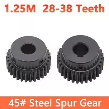 GooBetter 45# стальная цилиндрическая шестерня 1,25 модуля 28-38 зубьев