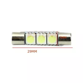 1 шт. 29 мм T6 3 SMD 5050 Светодиодный ная лампа для автомобиля солнцезащитный щиток для салона предохранитель для косметического зеркала чистый белый AC12 в стайлинга автомобилей