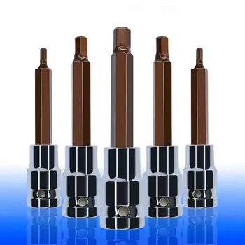 1 шт. 2,5-дюймовая головка шестигранного ключа для трещотки сверхдлинный 1/2 мм шестигранный H4 H10 H14 торцевой инструмент для отвертки