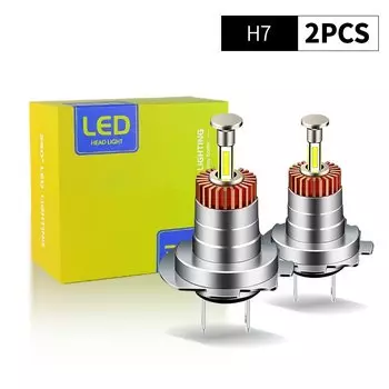 1 шт./2 шт. 360 4-сторонние H7 светодиодные лампы Canbus для автомобильных фар H4 HB2 9003 Автомобильные противотуманные фары Turbo Mini HeadLamp Белый 6000K 12V