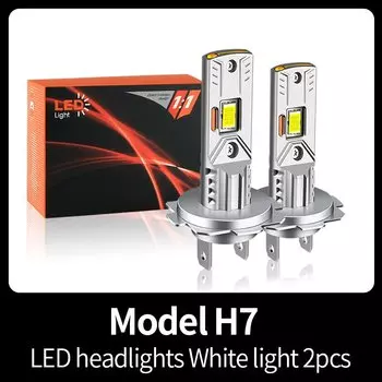 1 шт./2 шт. Canbus Turbo H7 светодиодные фары размера 1:1, мини-фара H4 HB2 9003, автомобильные светодиодные лампы для фар H1 6500K, белые 12 В для автомобилей
