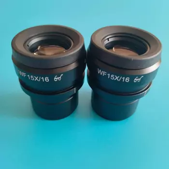 1 шт., 2 шт., WF15X, весы для окуляра с высоким оком, оптическая линза, 16 мм, поле зрения, регулируемый лабораторный стереомикроскоп, 30 мм