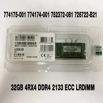1 шт. 32 ГБ 4RX4 DDR4 2133 ECC LRDIMM для серверной памяти HP 774175 -001 774174 -001 752372 -081 726722 -B21