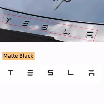 1 шт. 3D ABS логотип Tesla эмблема буквы значок багажника автомобиля задняя буквенная этикетка гальваническая для MODEL 3 MODEL S X модифицированные аксессуары