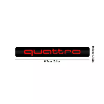1 шт. 3D ABS Стайлинг автомобиля Quattro значок эмблема задний багажник декоративная наклейка наклейки для Audi Quattro A4 A5 Q5 A1 Q7 B6 B8 B7 B9 B5 A3 8P