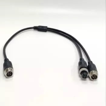1 шт., 4 типа M12, 4-контактная авиационная головка к авиационной головке, мужской/женский удлинитель Y-образного кабеля-сплиттера, адаптер для разъема камеры видеонаблюдения