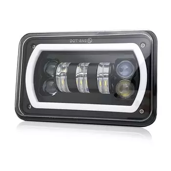 1 шт. 4x 6 светодиодные фары автомобисветильник фары белый ореол DRL Янтарный сигнал поворота морсветодиодный светодиодный дальний/ближний свет Замена для Ford Trucks Offroad