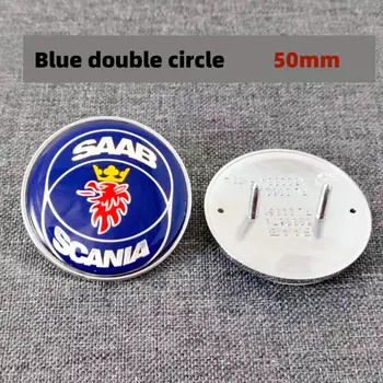 1 шт. 5 шт. синий 50 мм для SAAB 93 900 9000 автомобильный капот передний капот эмблема наклейки круглый автомобильный капот передний 50 мм значок аксессуары