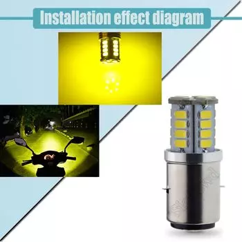 1 шт., 6 в/12 В постоянного тока, BA20D, H6, светодиодная лампа для мотоцикла, головсветильник, 3000K, дальний и ближний свет, для мопеда, светильник ла, скутера, квадроцикла, противотуманная фара