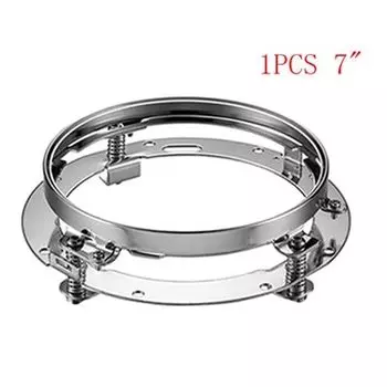 1 шт., 7-дюймовое кольцо отделки светодиодных фар, черный/хромированный круглый монтажный кронштейн для 7-дюймовых светодиодных фар мотоциклов
