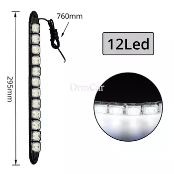 1 шт. 9/10/12 светодиодный автомобильный Стайлинг DRL дневные ходовые огни авто светодиодные противотуманные фары указатель поворота лампа вождения водонепроницаемая 12 В белая фара