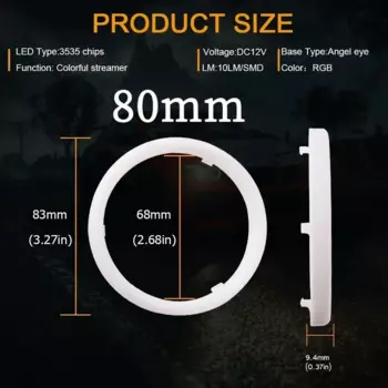 1 шт. 9-30 В RGB Хлопковые светодиодные кольца ангельских глаз Halo 60 мм 70 мм 80 мм Светодиодные фары для мотоцикла DRL Eyes APP Control Декоративные