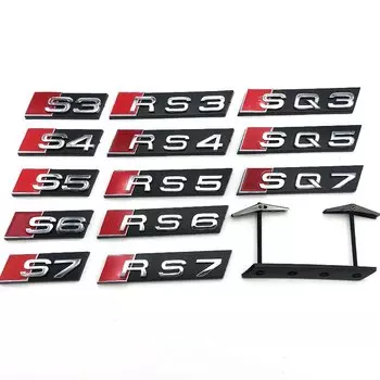 1 шт. ABS автомобильная передняя решетка бейдж логотип внешняя модификация аксессуары для Audi S4 S3S5 S6 S7 S8 RSQ3 RSQ4 RSQ5 RSQ6 RSQ7RSQ8