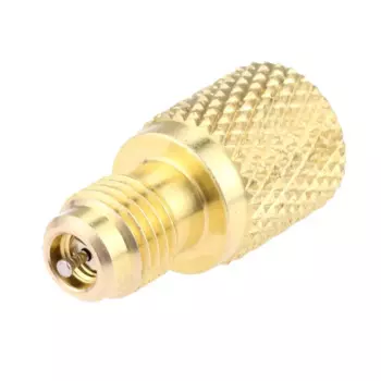 1 шт. ACME A/C R134a латунный переходник для фитинга труб 1/4 "папа" на 1/2 "мама с сердечником клапанов для резервуара хладагента R134A Mayitr