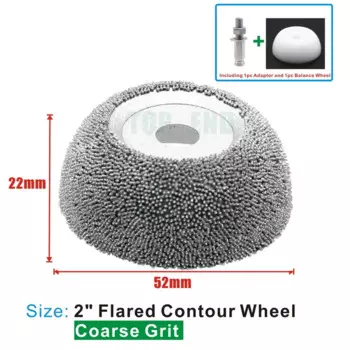 1 шт., алюминиевое анодированное расклешенное контурное колесо/чашка с адаптером оправки и балансировочным колесом, эффективное удаление резины, полирующее колесо