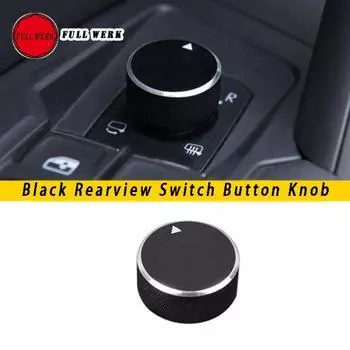 1 шт., алюминиевый сплав, автомобильное зеркало заднего вида, кнопка, ручка, крышка, защитная крышка, украшение для Touareg 19-24, аксессуары для интерьера