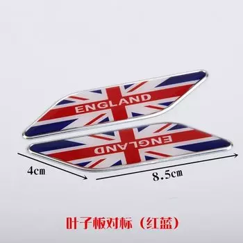 1 шт. Английский Флаг Великобритании, 3D алюминиевый значок с внешней стороной, автомобильные наклейки, длинный квадратный щит для Jaguar MINI MG, автомобильный Стайлинг