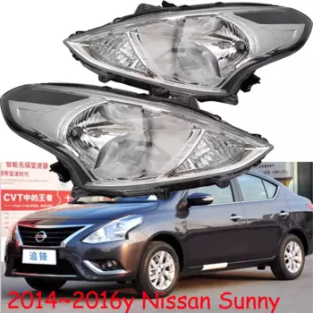 1 шт. автомобильные аксессуары Bupmer Almera головная фара для Nissan Sunny 2014 ~ 2016y дневная фара Sunny противотуманная фара