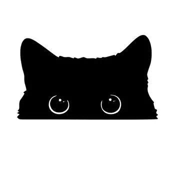 1 шт., автомобильные наклейки, аксессуары, кошачий качающийся с большими глазами, часы, виниловый автомобильный Стайлинг, водонепроницаемый ПВХ