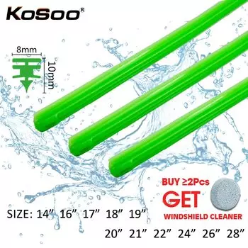 1 шт. автомобильные стеклоочистители ветрового стекла зеленый силикагель сменная полоса 8 мм 14 "16" 17 "18" 19 "20" 21 "22" 24 "26" 28 "автомобильные аксессуары