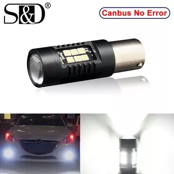 1 шт., автомобильные светодиодсветодиодный лампы Canbus 1156 BA15S P21W BAU15S PY21W BAY15D 1157 P21/5W R5W 12 В 24 В
