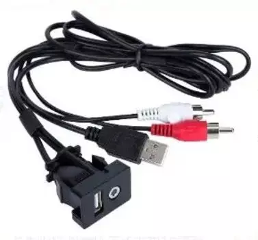 1 шт. автомобильный 3,5 мм 2RCA аудио разъем для AUX USB разъем для приборной панели утапливаемый монтажный адаптер для Mitsubishi outlander 3