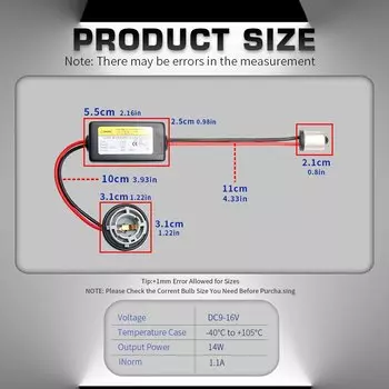 1 шт., автомобильный декодер, Canbus BA15S 1156 1157 PY21W 7443