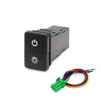 1 шт. автомобильный Двухкнопочный переключатель, двойной переключатель, противотуманные фары, радар, мощность, светодиодная фара, переключатель, кнопка для Mitsubishi Outlander L200 ASX 2020