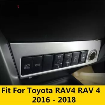 1 шт. автомобильный прикуриватель, рамка, накладка, подходит для Toyota Rav4 Rav 4 2016 2017 2018, ABS, аксессуары для интерьера, молдинги