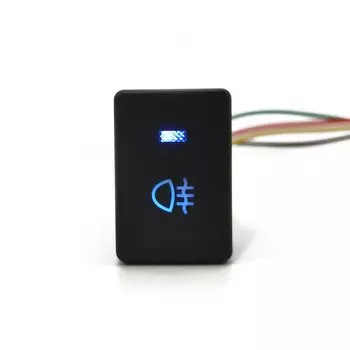 1 шт. автомобильный синий светодиодный светильник, кнопка включения задней противотуманной фары с соединительным проводом для Toyota Camry Prius Corolla Land Cruiser PRADO